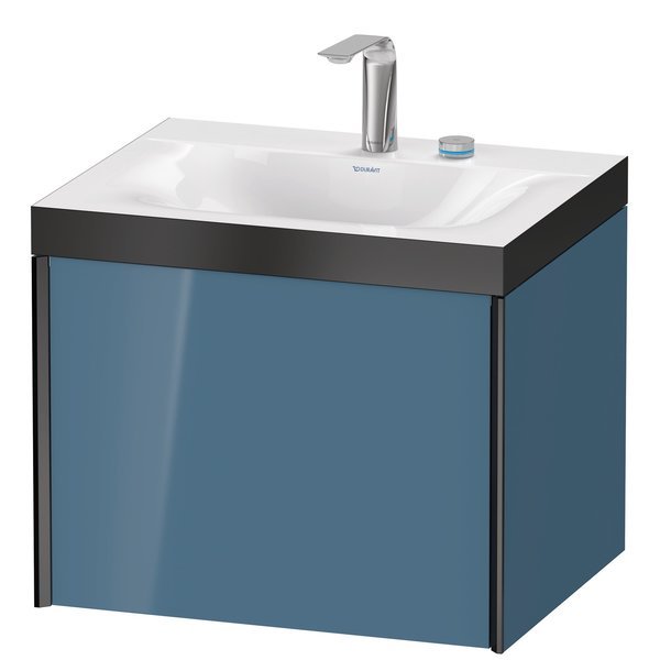 Xviu C-Bonded Wall-Mounted Vanity Stone Blue High Gloss, Duravit, Mfr#: XV4609EB247P